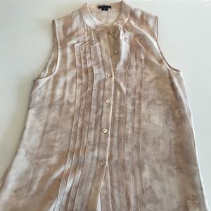 Theory Pink Sheer Silk Top